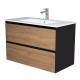 750mm Plywood Wall Hung Vanity With Ceramic Basin